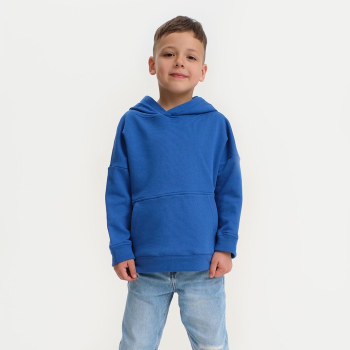 Худи для мальчика KAFTAN Basic line, размер 34 (122-128), цвет синий