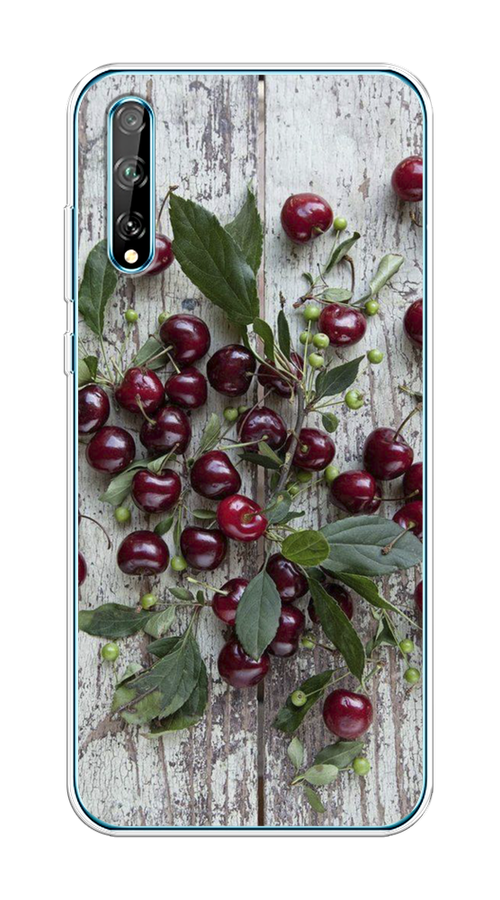 

Чехол на Huawei Y8p/P Smart S "Вишня", Бордовый;зеленый;серый, 6103550-1