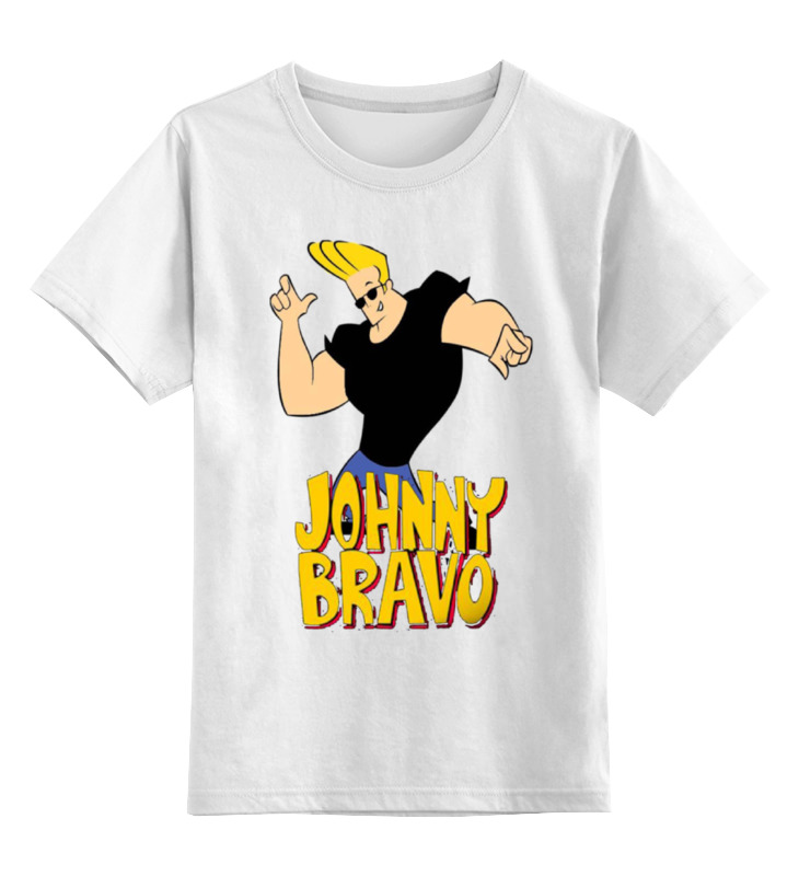 

Футболка детская Printio Johnny bravo цв. белый р. 104, Johnny bravo