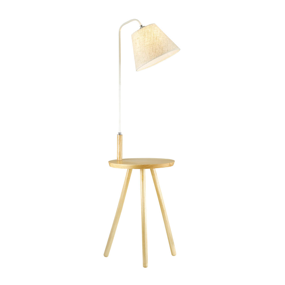 

Торшер со столиком Odeon Light Kalda 4667/1F / Деревянный напольный светильник