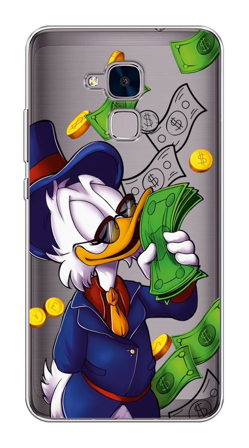 

Чехол на Honor 5C "Scrooge McDuck with Money", Синий;зеленый;белый, 60450-6