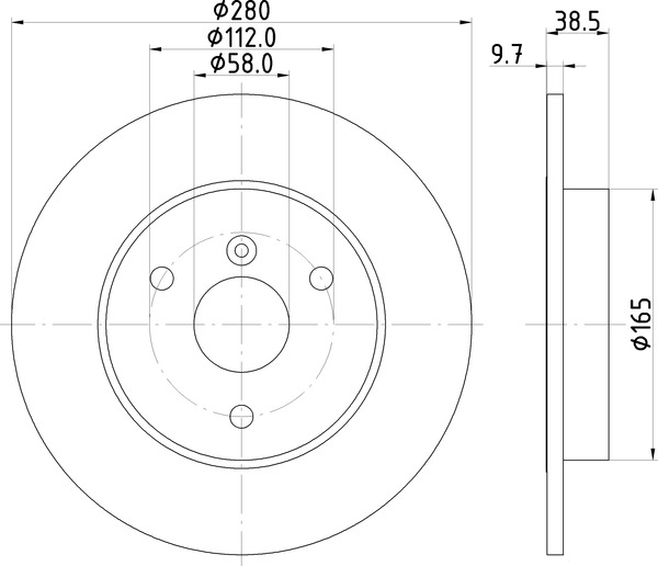 

Диск тормозной передний для автомобилей Smart Fortwo (05-) d=280 TRIALLI DF240121