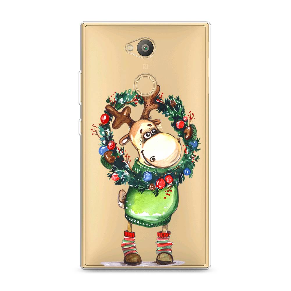 

Чехол для Sony Xperia L2 "Олень с новогодним венком", 53450-4