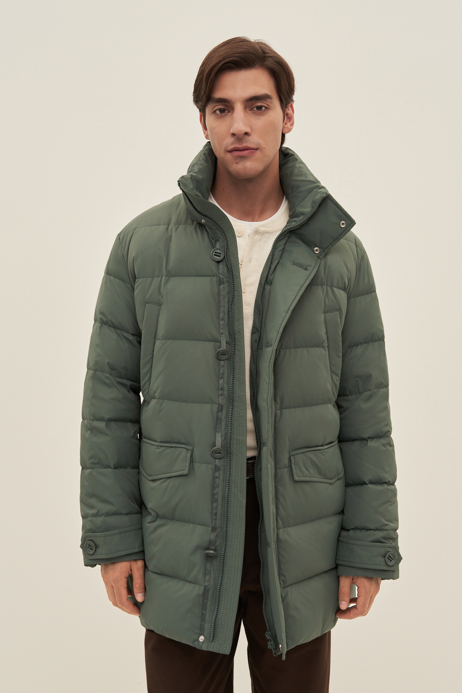 

Куртка мужская Finn Flare FAD21057 зеленая 2XL, Зеленый, FAD21057