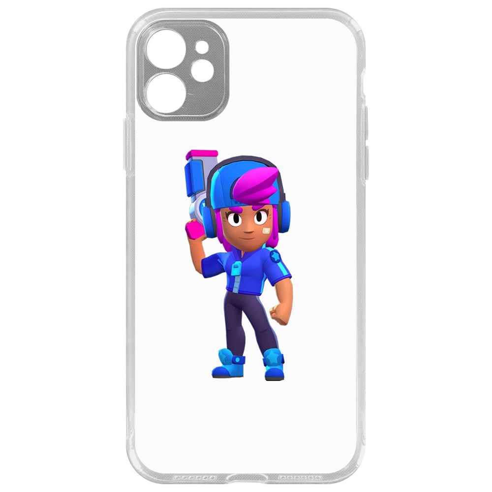 

Чехол-накладка Brawl Stars-Звёздная Шелли для iPhone 11 с защитой камеры