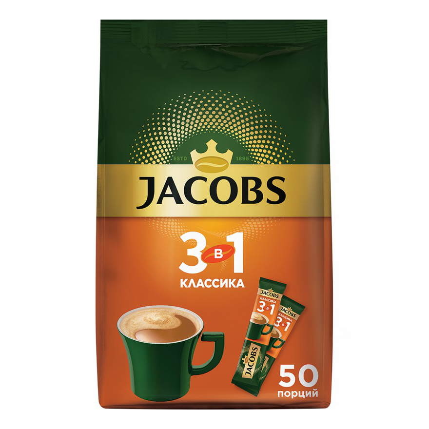 

Кофейный напиток Jacobs Классика 3 в 1 растворимый 675 г