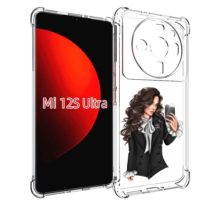 

Чехол MyPads Стильная-девушка для Xiaomi 12S Ultra, Прозрачный, Tocco