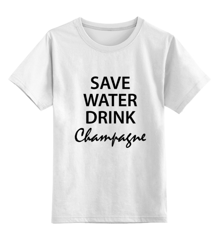

Футболка детская Printio Save water цв. белый р. 104, Save water