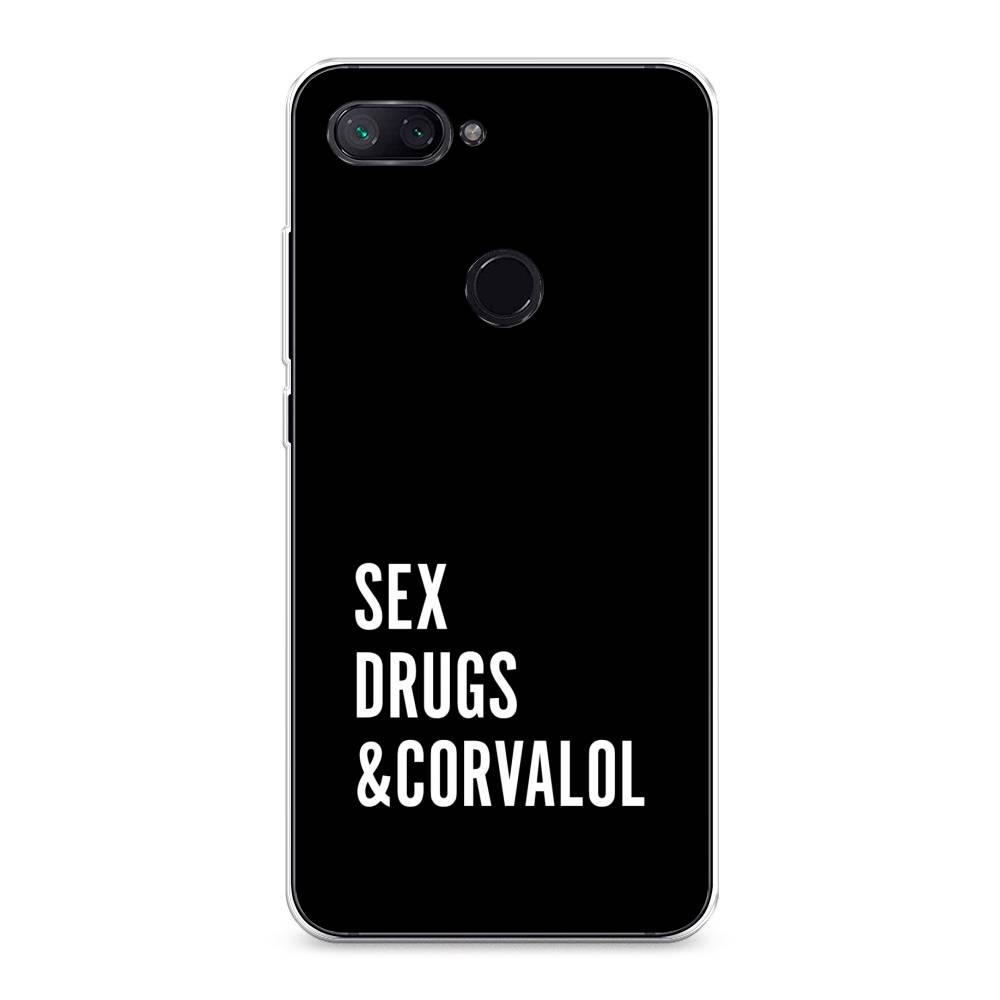 

Чехол на Xiaomi Mi 8 Lite (Youth Edition) "Corvalol", Черный;серый;белый, 34550-6