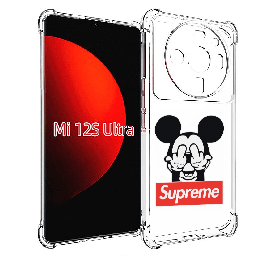 

Чехол MyPads Супримовский-Микки-маус для Xiaomi 12S Ultra, Прозрачный, Tocco