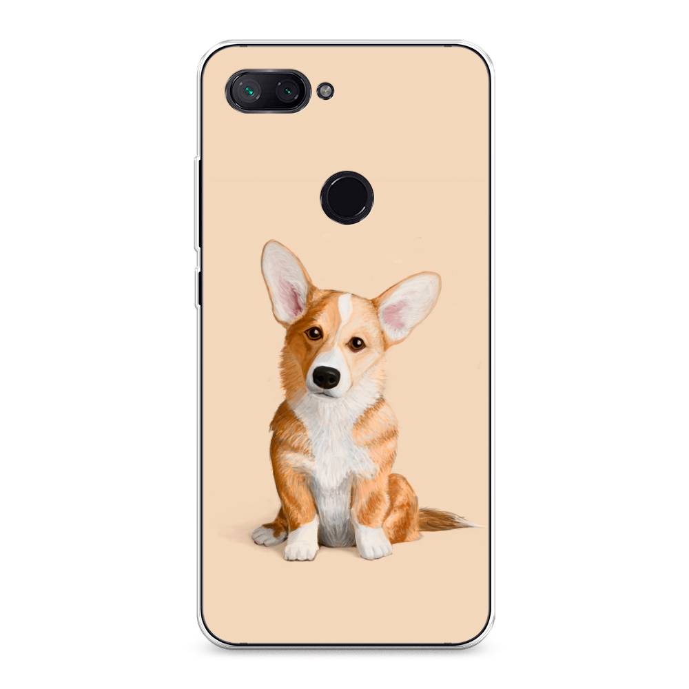 

Чехол на Xiaomi Mi 8 Lite (Youth Edition) "Грустный Корги", Коричневый;бежевый, 34550-1