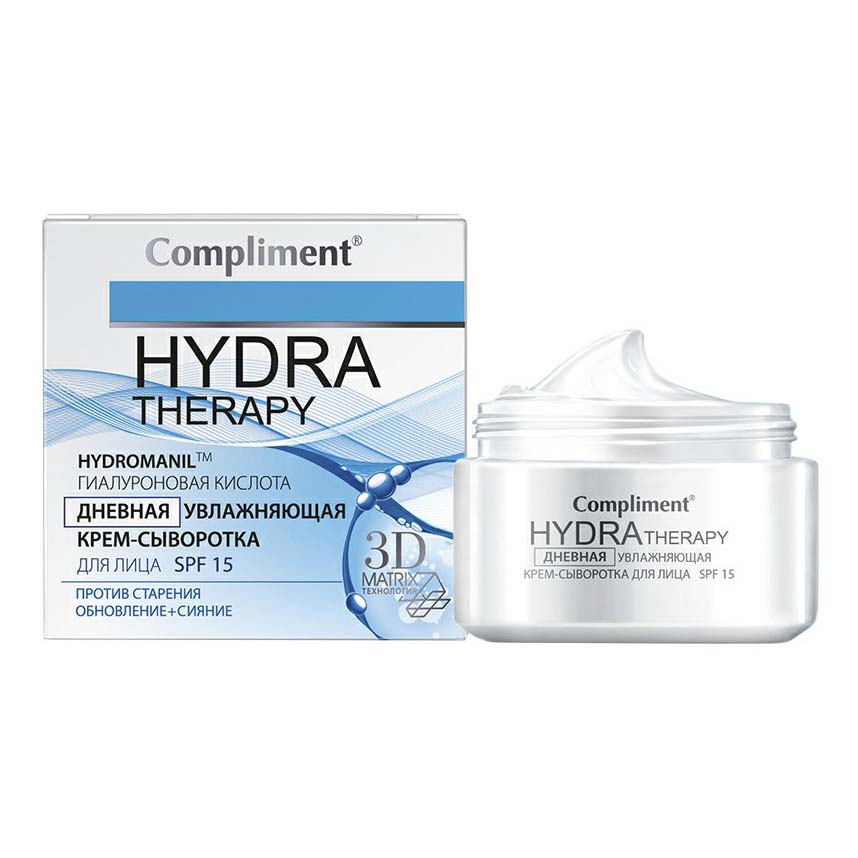

Крем-сыворотка для лица Compliment Hydra Therapy увлажняющий дневной 50 мл