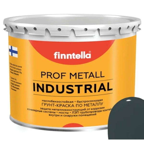 

Краска METALL Prof INDUSTRIAL, цвет RAL7026 Гранитовый серый (Granite grey), 0,9л, METALL Prof