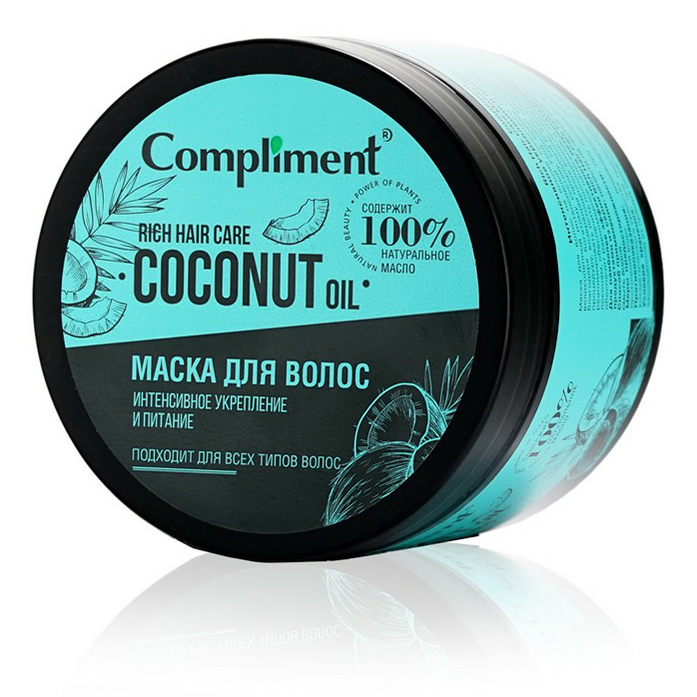 

Маска Compliment Rich Hair Care Coconat Oil укрепление и питание для всех типов волос 400г