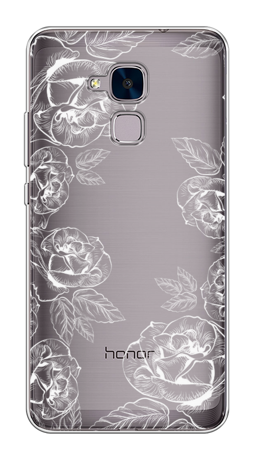 

Чехол на Honor 5C "Розы графика", Черный;серый, 60450-2