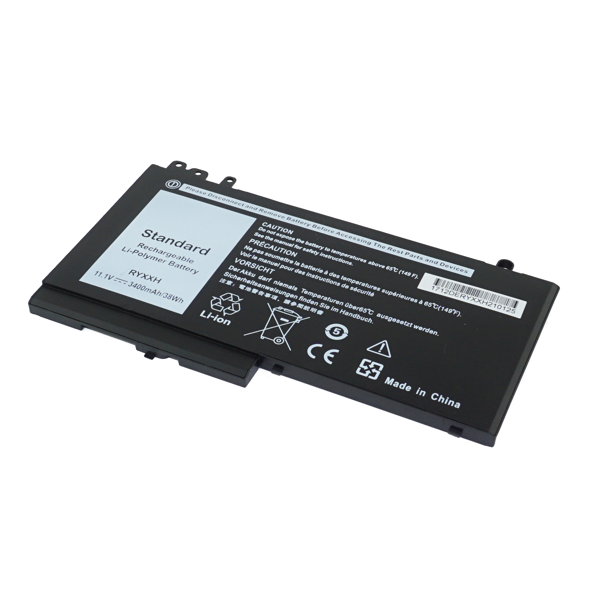 

Аккумулятор RYXXH для Dell Latitude 5250 / 5550 / E5250 / 3150 (2CP9F, VY9ND, 5TFCY), RYXXH
