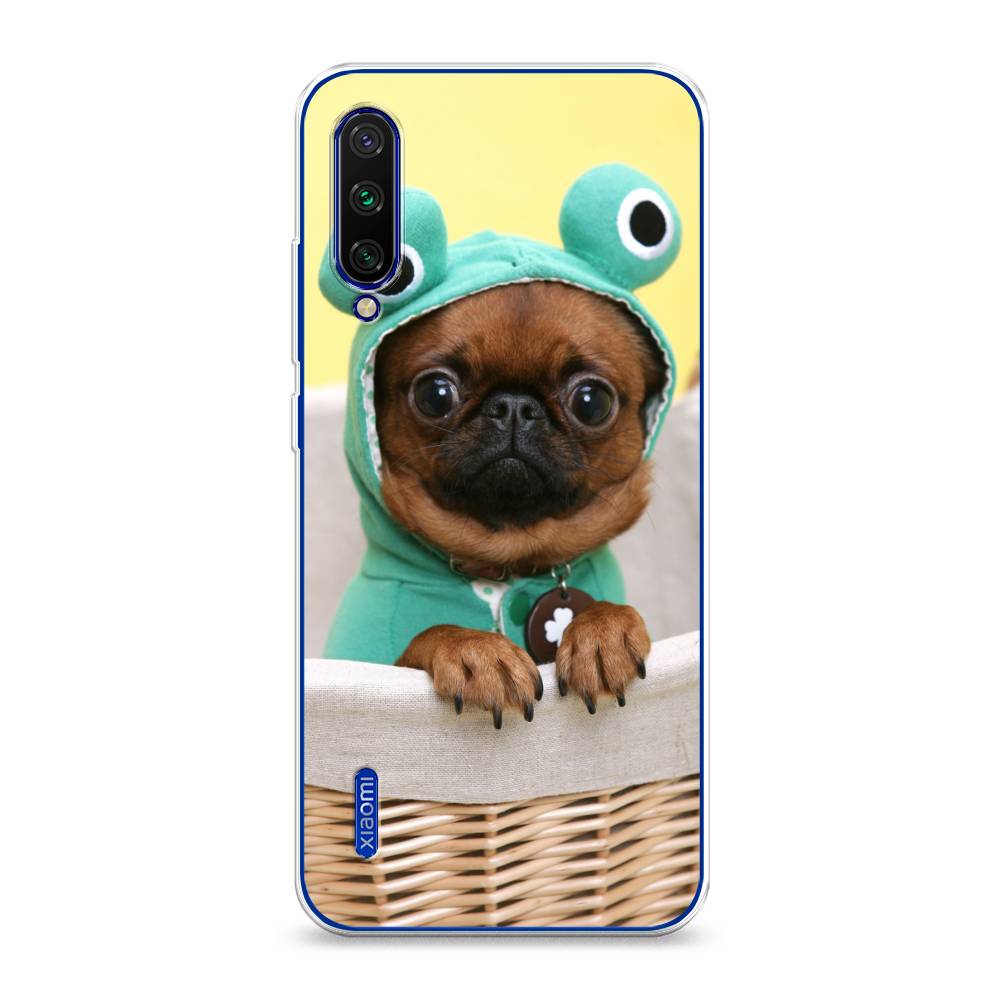 

Чехол на Xiaomi Mi CC9E"Собачка в шапке лягушки", Коричневый;желтый;голубой, 35950-1