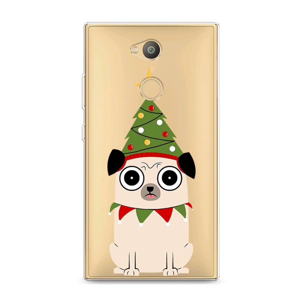 

Чехол на Sony Xperia L2 "Собачка с ёлочкой", Бежевый;красный;зеленый, 53450-1