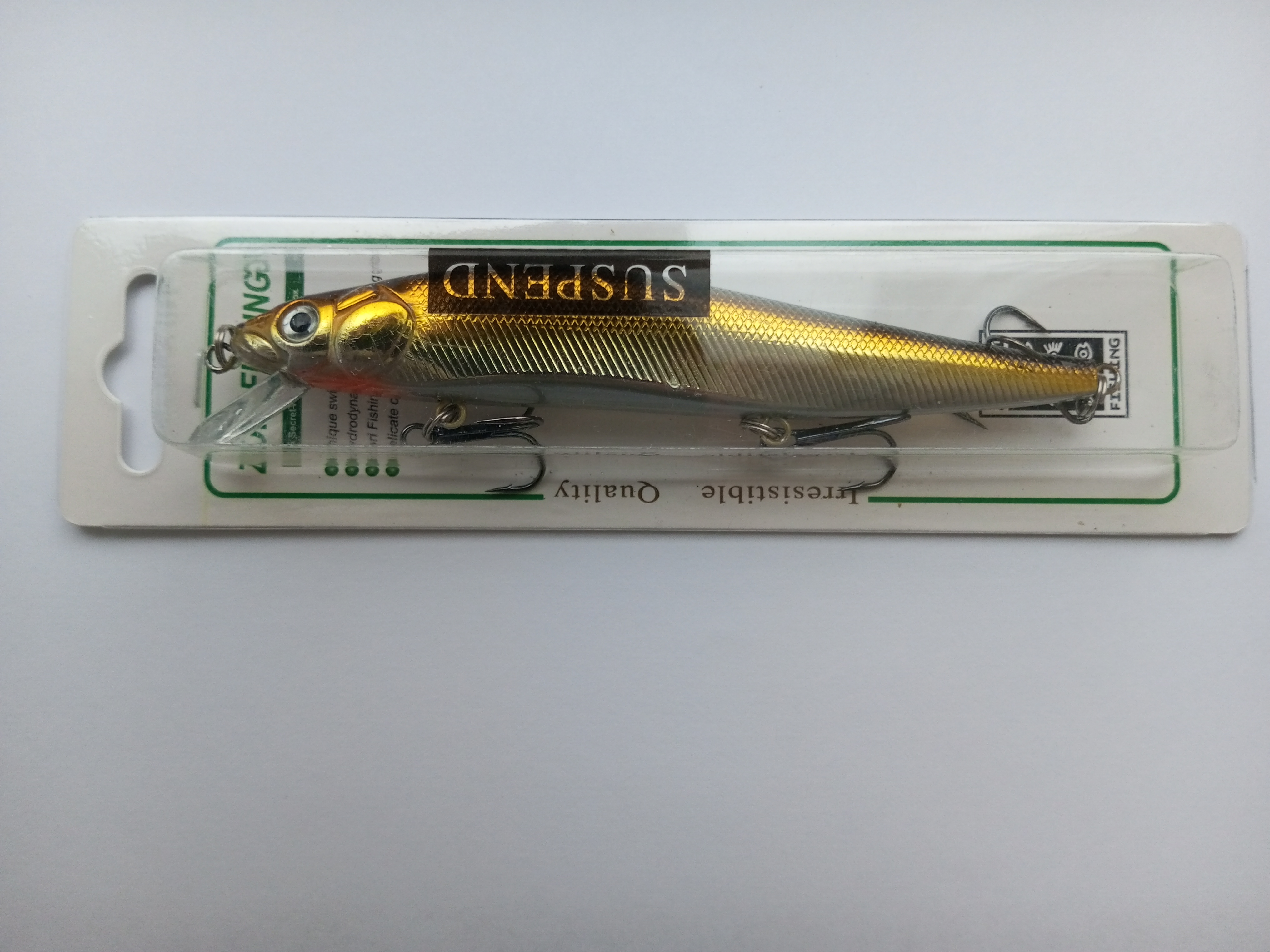 

Воблер ZORI MINNOW 140mm/23g/глубина 2м, Золотистый;серебристый;черный, MINNOW