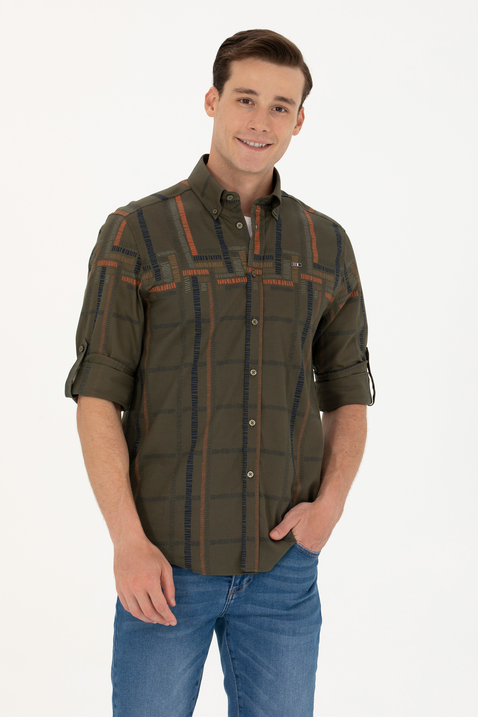 

Рубашка мужская US Polo G081SZ0040AKSOLA зеленая L, Зеленый, G081SZ0040AKSOLA