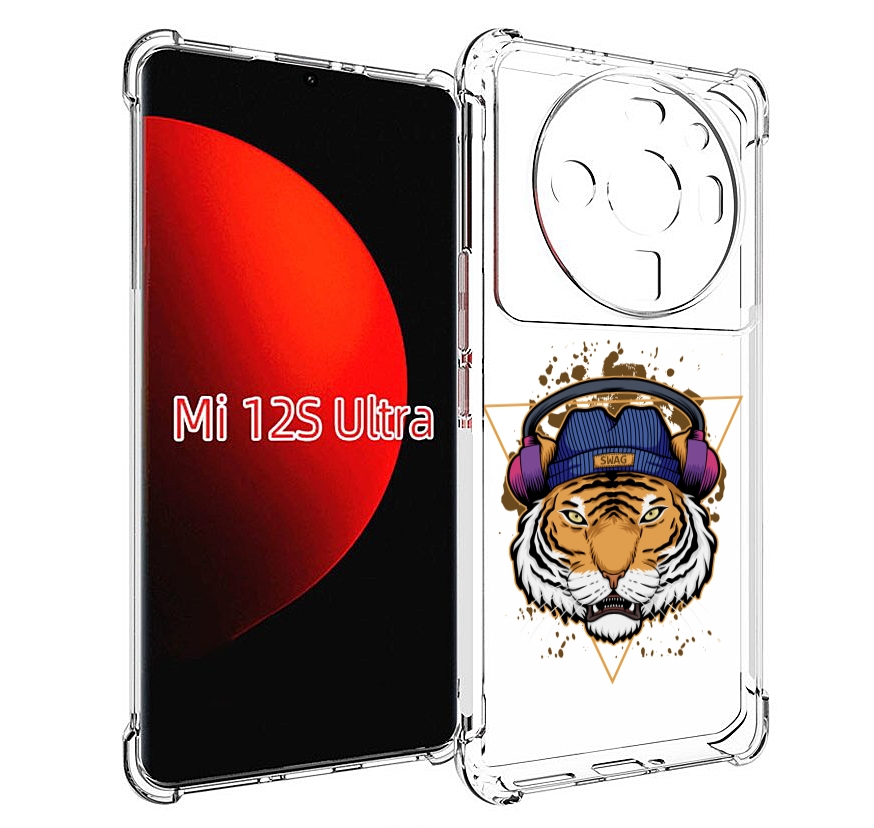 

Чехол MyPads Тигр-Свэг для Xiaomi 12S Ultra, Прозрачный, Tocco
