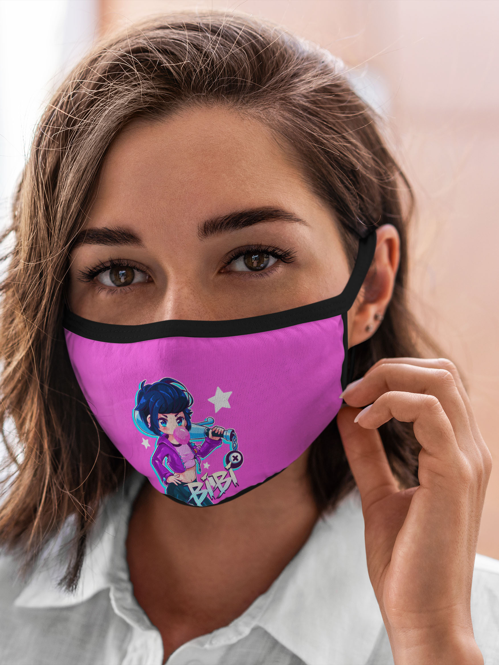 

Многоразовая маска унисекс Burnettie Brawl Stars Bibi, Разноцветный, Brawl Stars Bibi