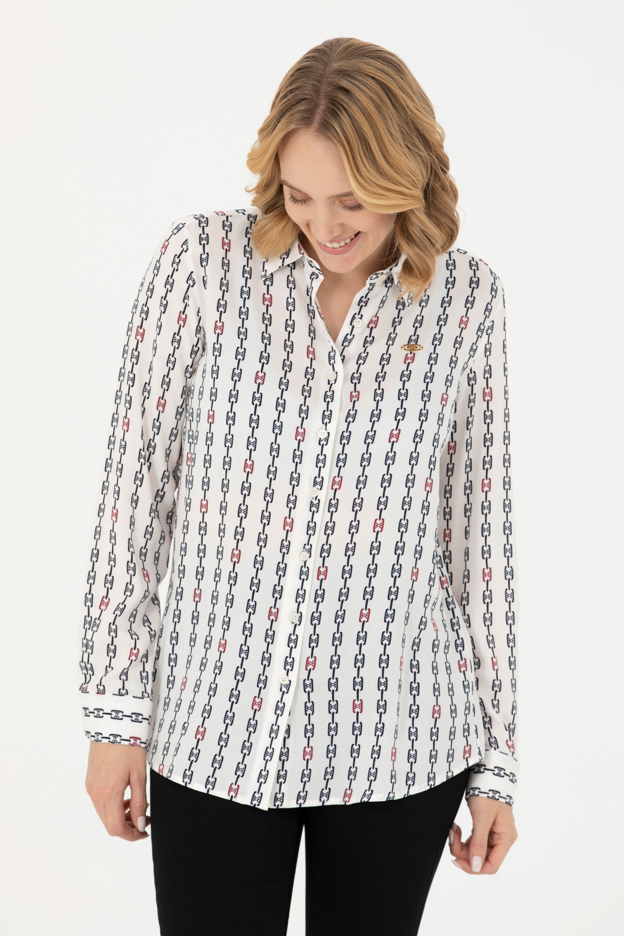 

Рубашка женская US Polo G082SZ0040GRENER белая 40, Белый, G082SZ0040GRENER