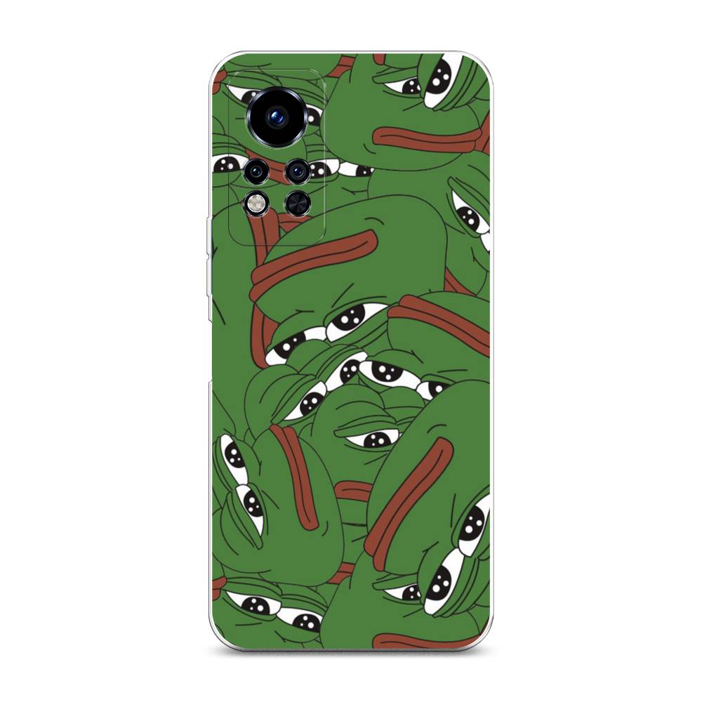

Чехол Awog на Infinix Note 12i 2022 / Инфиникс Нот 12i 2022 "Печальный frog", Зеленый;белый