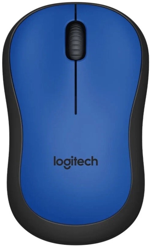 Беспроводная мышь Logitech WRL M221 синий, черный