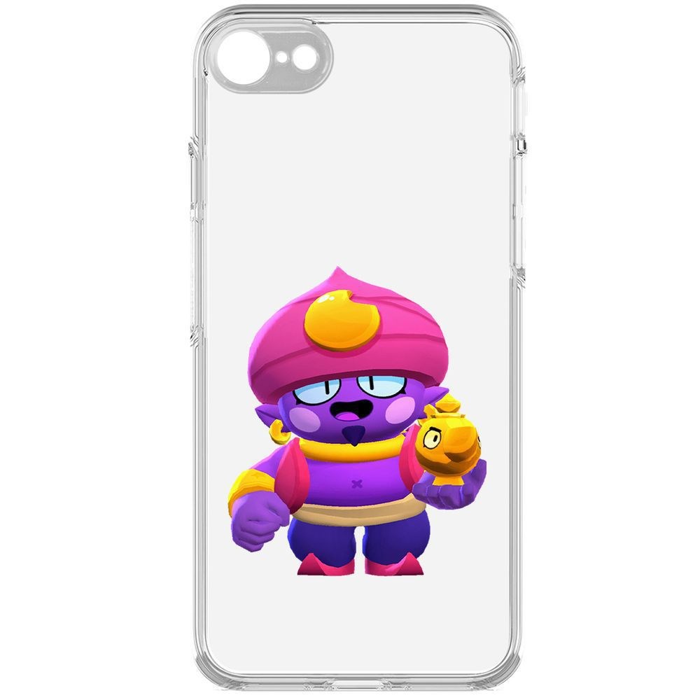 

Чехол-накладка Brawl Stars-Джин для iPhone 7/8/SE 2020 с защитой камеры