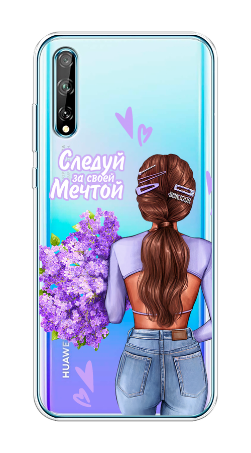 

Чехол на Huawei Y8p/P Smart S "Следуй за своей мечтой", Фиолетовый;коричневый, 6103550-1