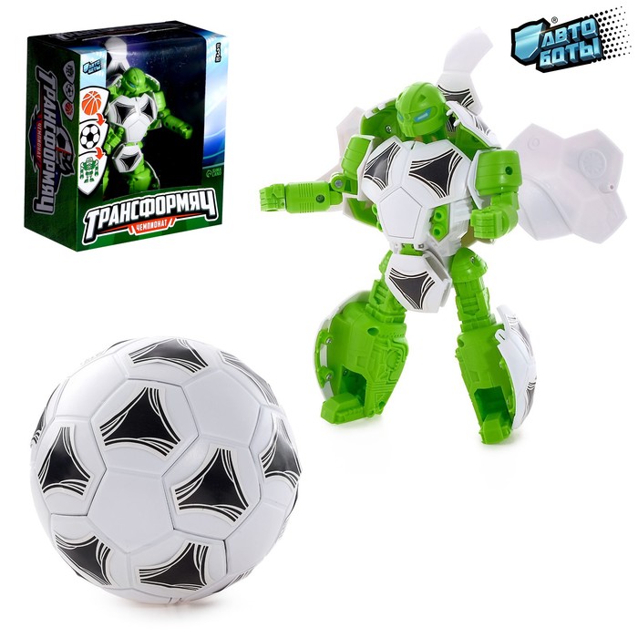 фото Робот мяч футбольный трансформируется, с наклейками автоботы