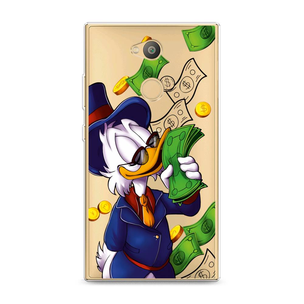 

Чехол для Sony Xperia L2 "Scrooge McDuck with Money", Синий;зеленый;белый, 53450-6