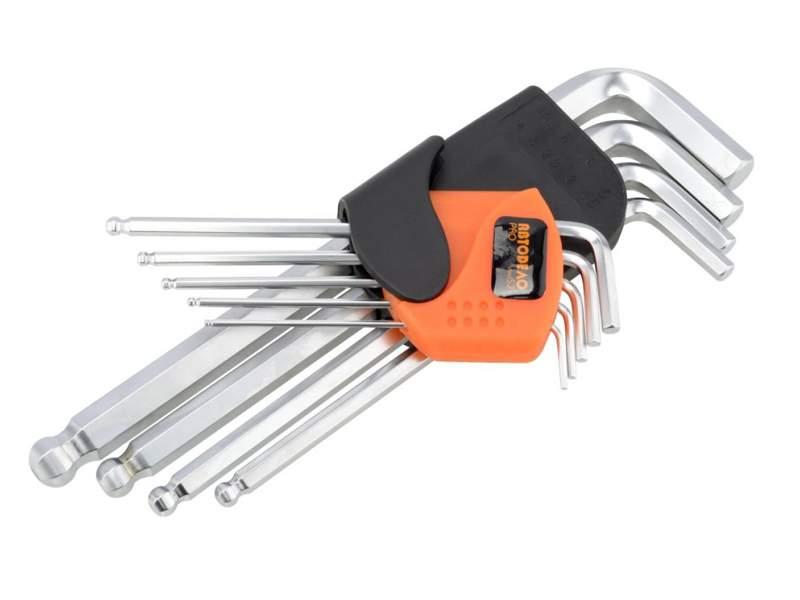 

Набор Г-обр. шестигр. 9ч (1.5-10mm S2 удлинённые с шаром) АвтоDело PRO (39370) АвтоDело 39