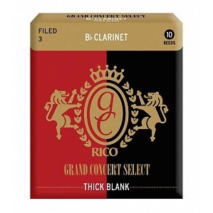 

Трости для кларнета Bb DAddario RGT10BCL300 Grand Concert Select Thick Blank, RGT10BCL300 Grand Concert Select Thick Blank
