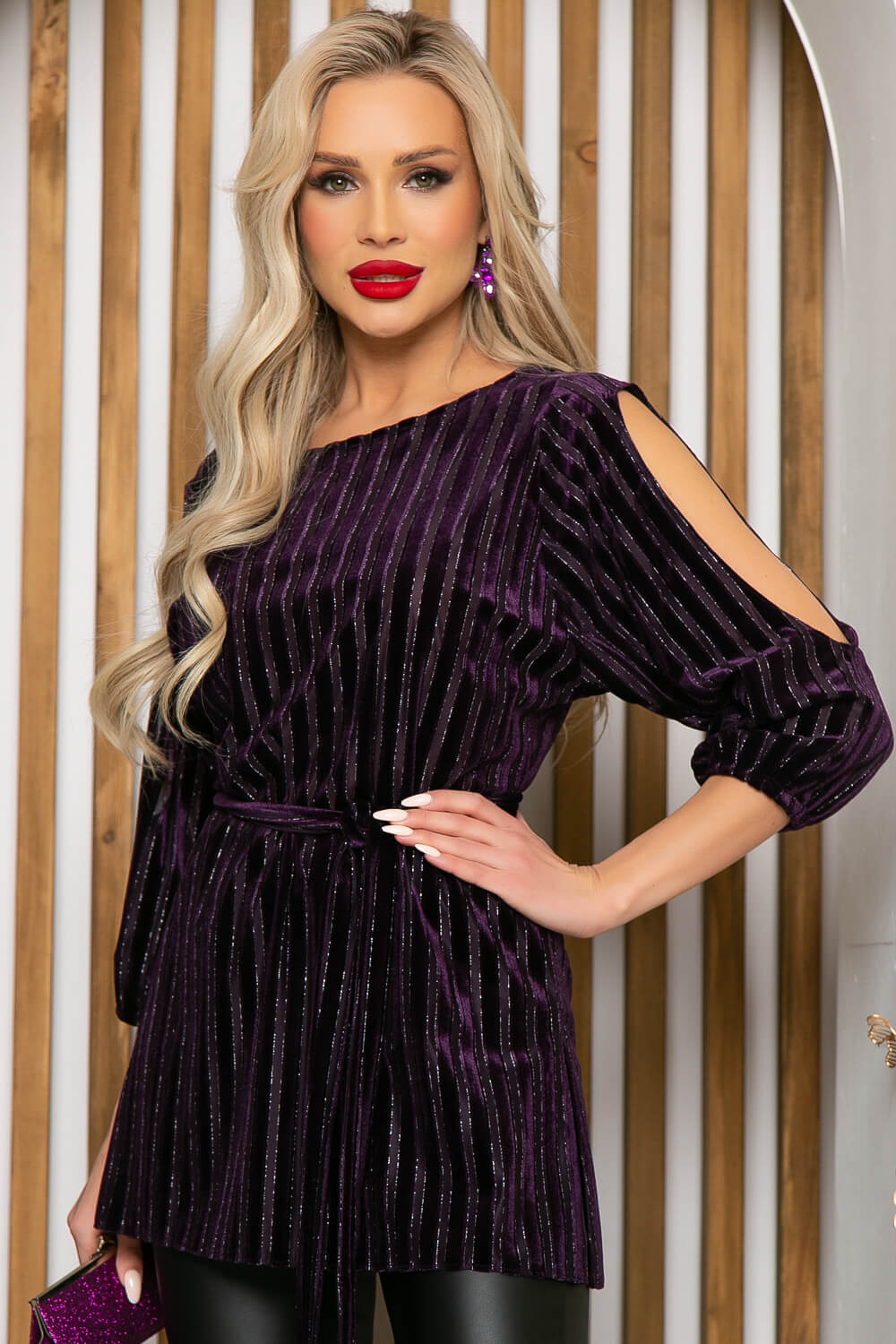 

Туника женская LT Collection Самира Б4819 фиолетовая 50 RU, Фиолетовый, Самира Б4819