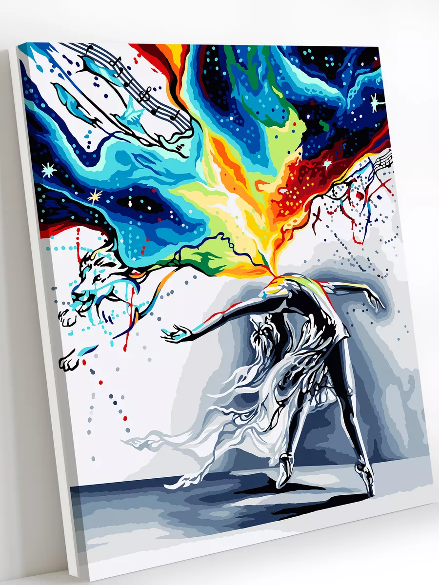 

Картина по номерам на подрамнике Hobby Paint AC095 "Пламя танца" 40x50