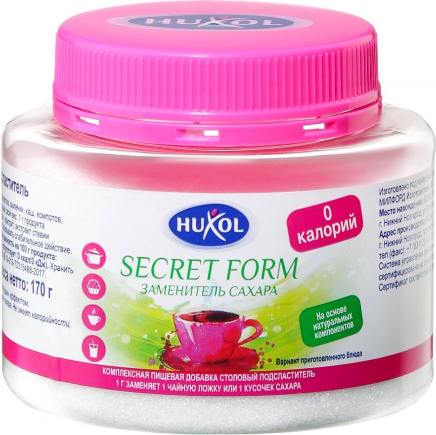 фото Подсластитель huxol secret form 170г