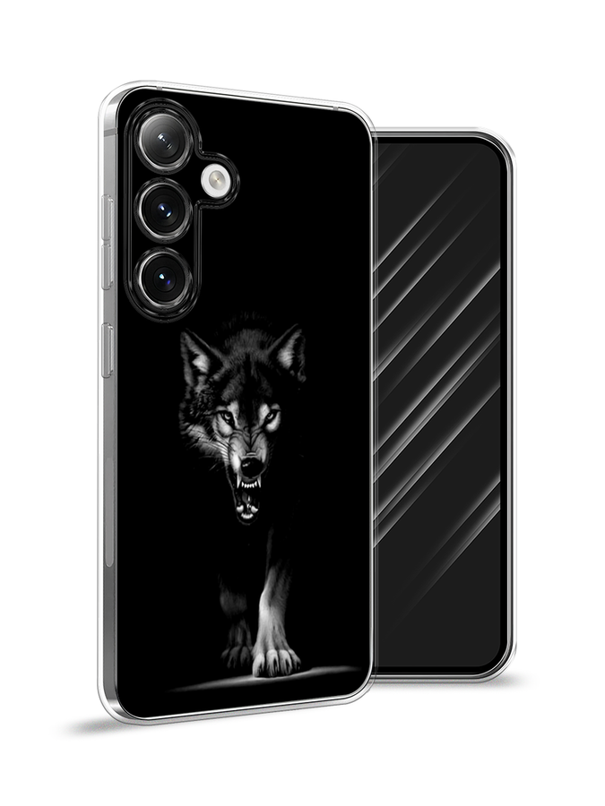 

Чехол Awog на Samsung Galaxy S24 "Волк выходит из ночи", Серый;черный;белый, 2109050-1
