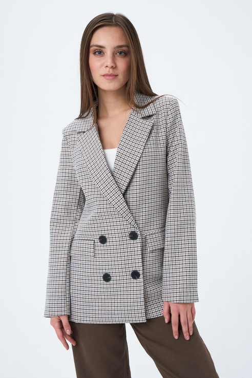 

Жакет женский Ennergiia El_W10913 коричневый 46 RU, El_W10913