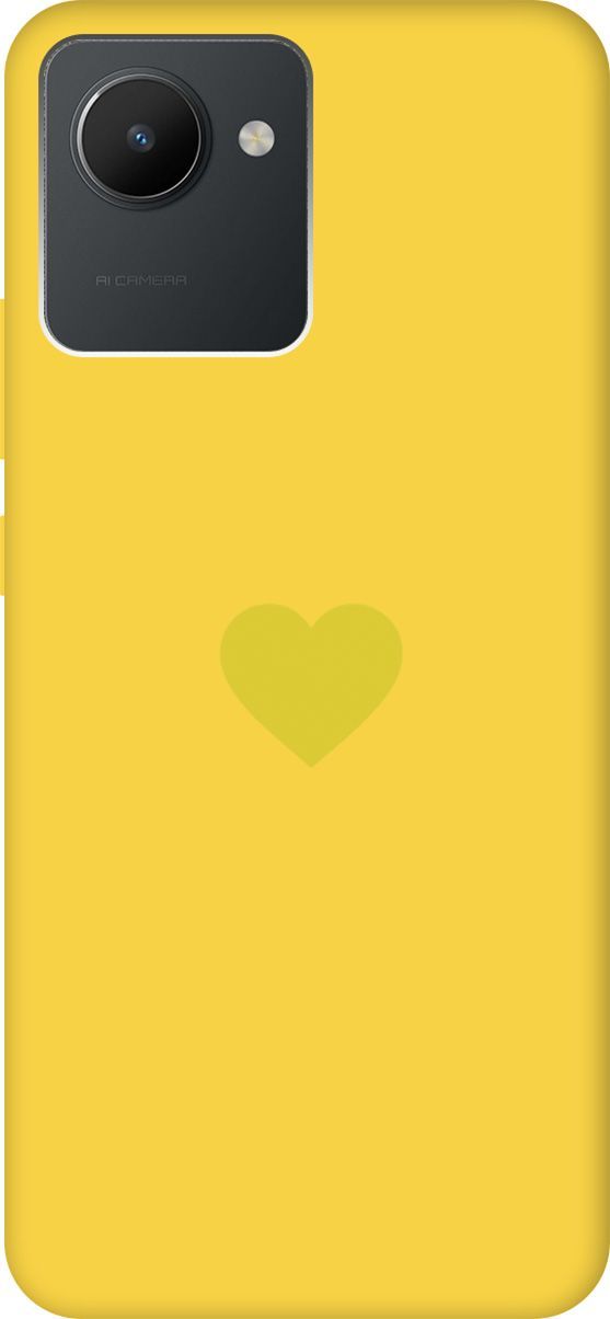 

Силиконовый чехол на realme C30 с принтом "Heart" желтый, Желтый;золотистый, 1568900
