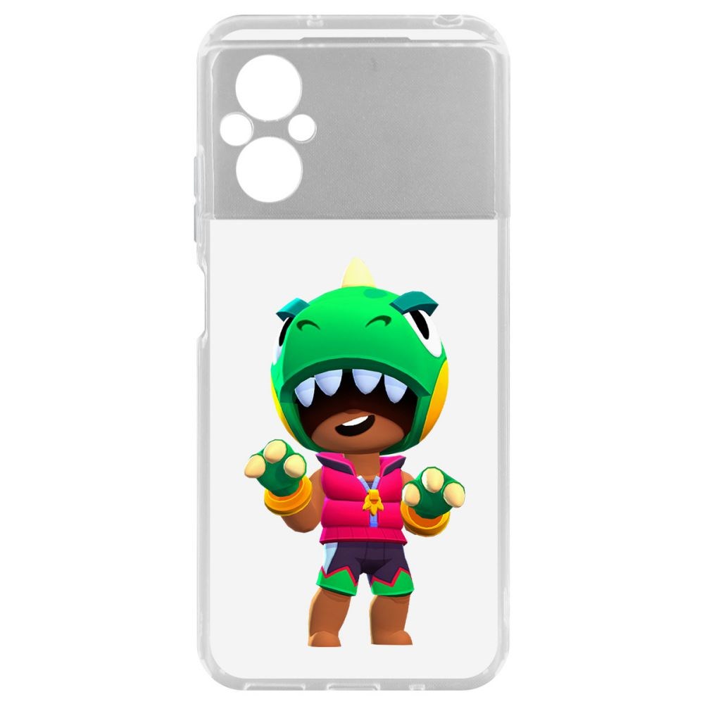 

Чехол-накладка Brawl Stars-Дино Леон для Poco M5, Прозрачный