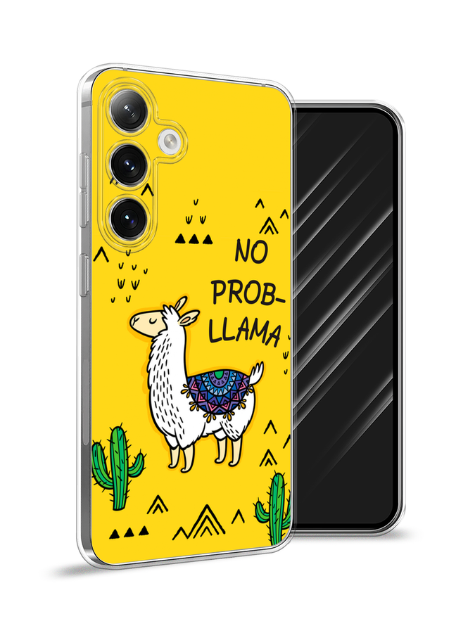 

Чехол Awog на Samsung Galaxy S24 "No probLLama", Желтый;черный;синий, 2109050-1