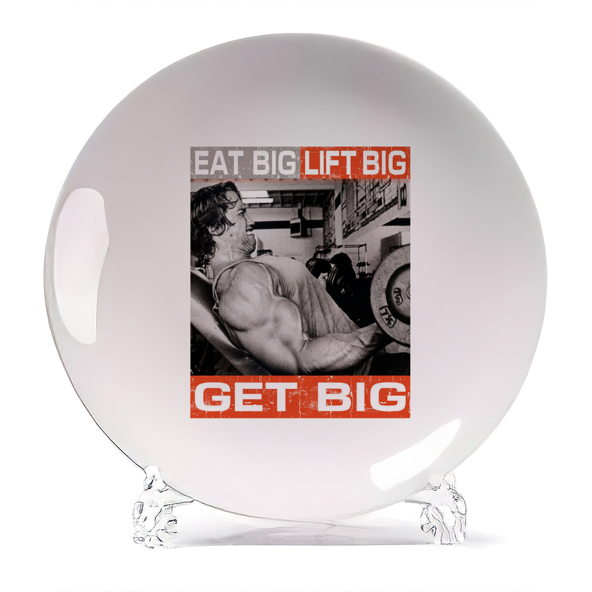 

Тарелка CoolPodarok Eat big lift big get big, Eat big lift big get big