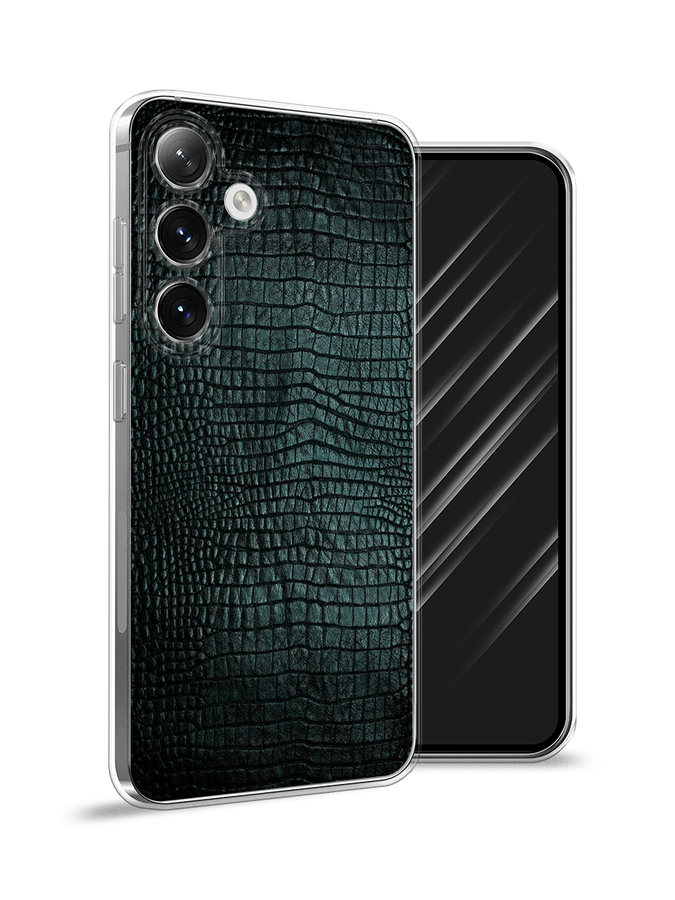 

Чехол Awog на Samsung Galaxy S24 "Черная змея", Черный;серый;голубой, 2109050-1