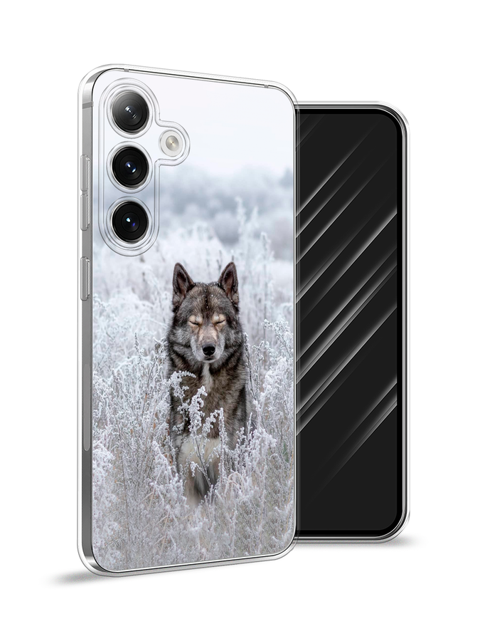 

Чехол Awog на Samsung Galaxy S24 "Волк в поле", Белый;черный, 2109050-1