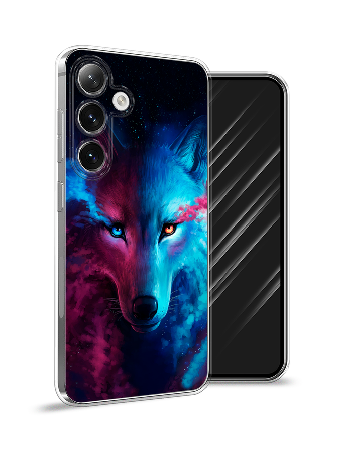 

Чехол Awog на Samsung Galaxy S24 "Волшебный волк", Голубой;розовый, 2109050-1