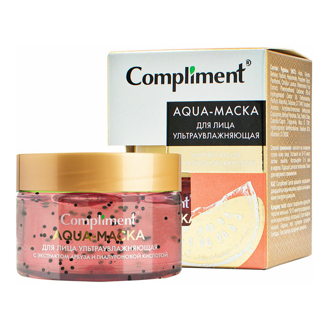 

Маска для лица Compliment Aqua с экстрактом арбуза и гиалуроновой кислотой 100 мл