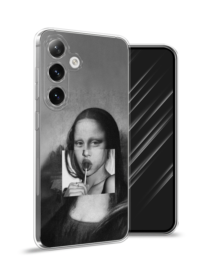 

Чехол Awog на Samsung Galaxy S24 "Mona Lisa sucking lollipop", Серый, 2109050-1