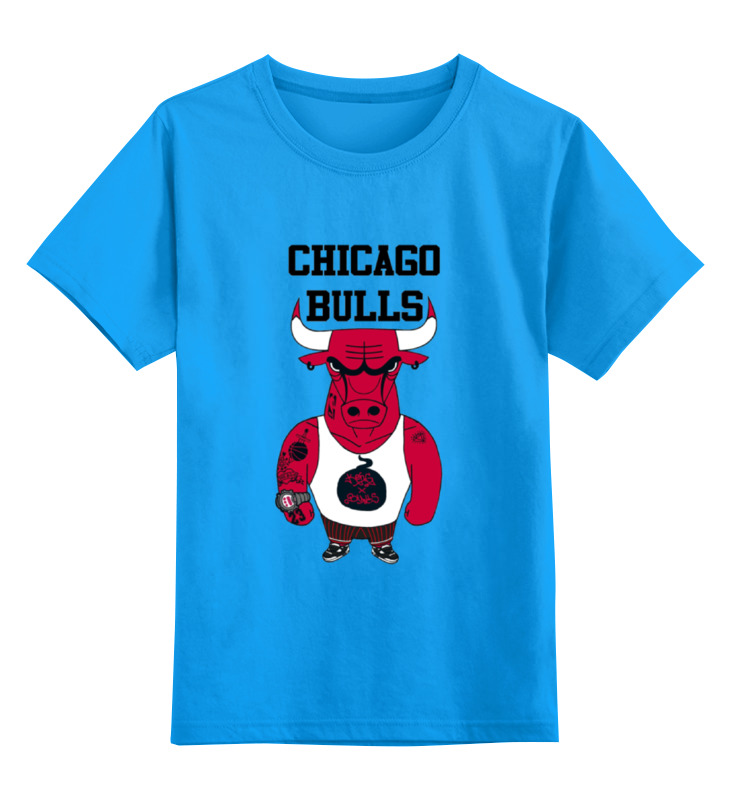 Футболка детская Printio Chicago bulls цв. голубой р. 104 футболка детская printio chicago bulls marilyn monroe цв белый р 116